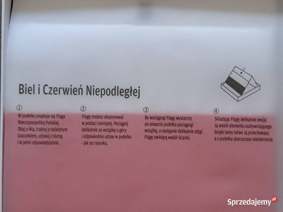 Flaga Polski W Pudełku Orzeł Orzełek Radom