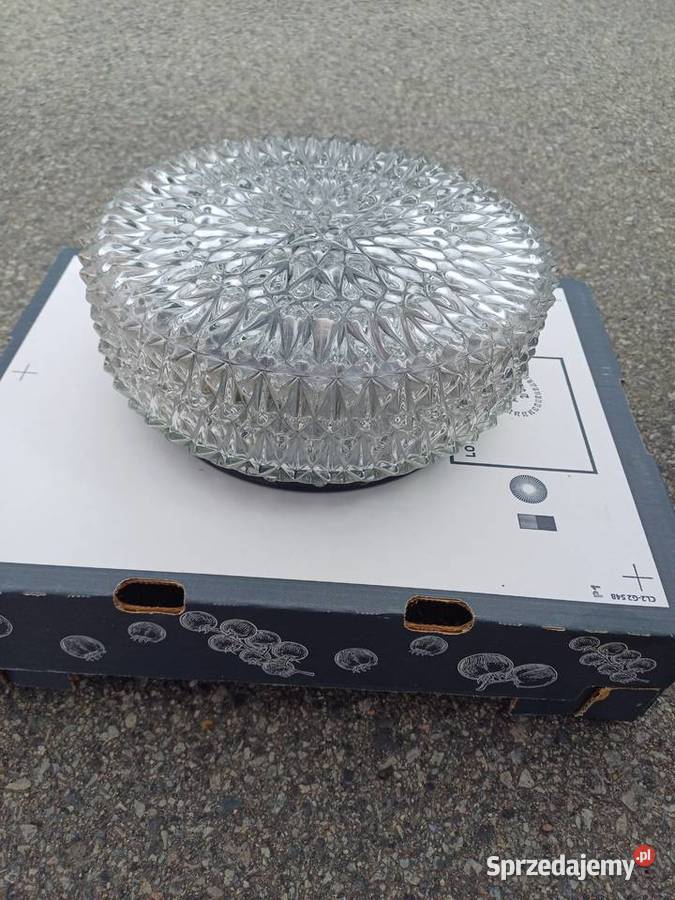 Retro plafon z 1969 roku kryształmetal na jedną Pozostałe Lubań