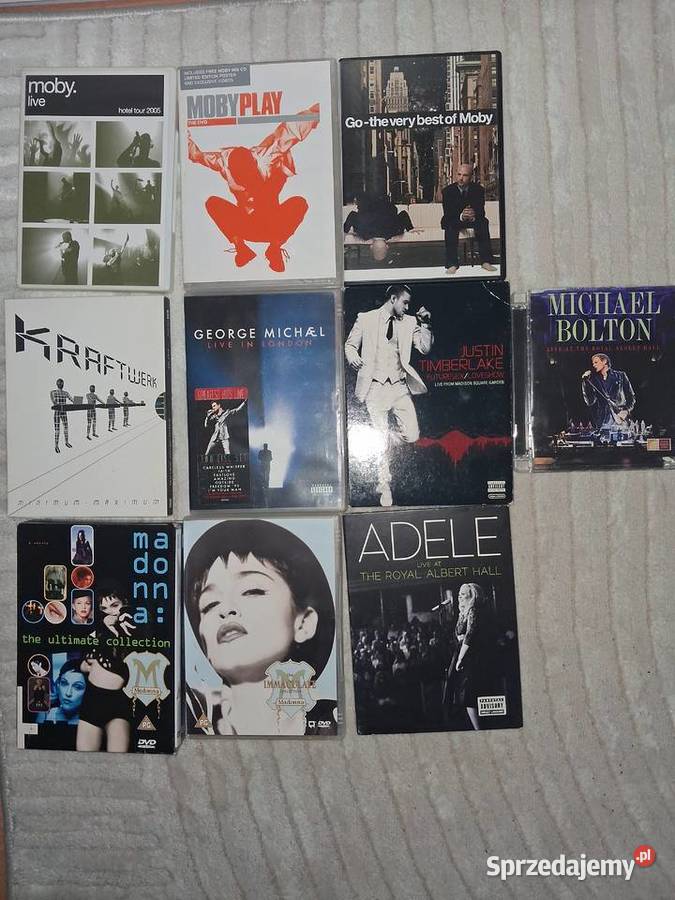 Zestaw 10 płyt DVD koncerty live Warszawa sprzedam