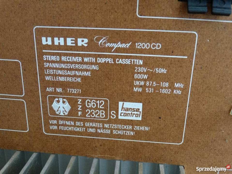 Wieża UHER 2 x 600 wat sprawna WYSYŁKA Jasło