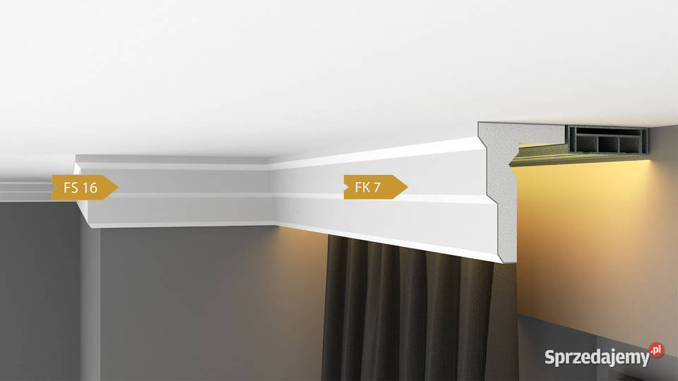 Maskownica szyny sufitowej sztukateria led FK7 Warszawa