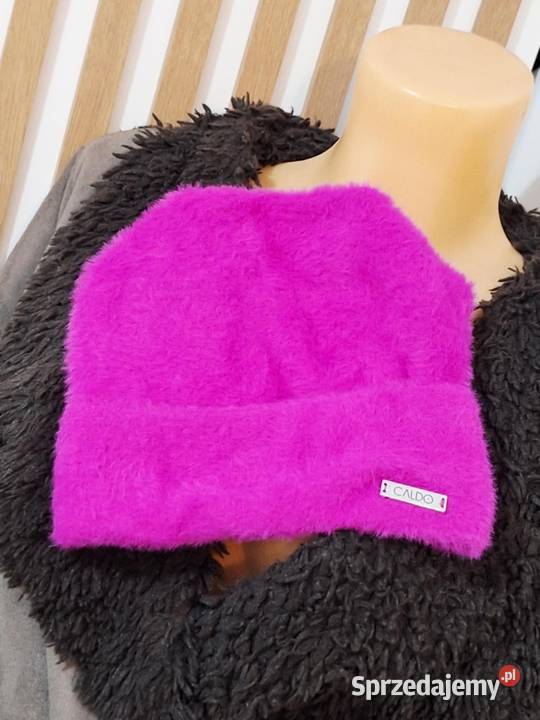 Czapka zimowa damska neon fuksja Braniewo