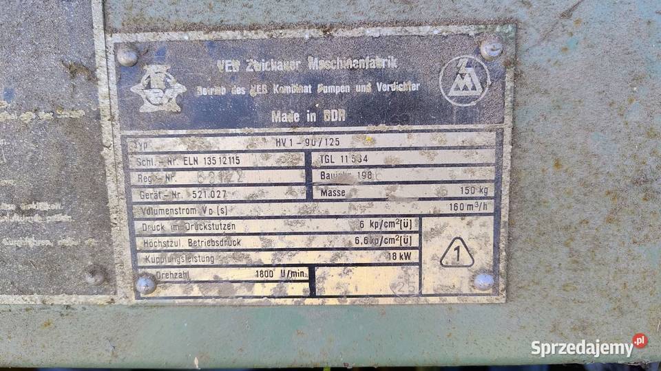 Sprężarka Tłokowa Kompresor Silnik 22 KW AHV Kowale Pańskie