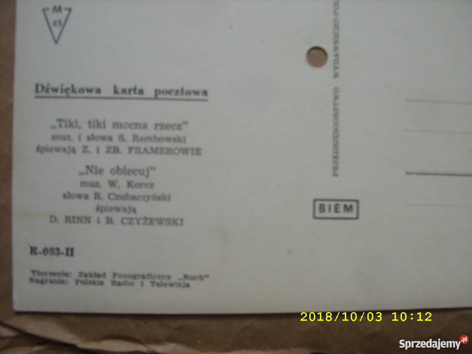 FRAMEROWIE TIKI TIKI MOCNA RZECZ Pocztowka Wołów