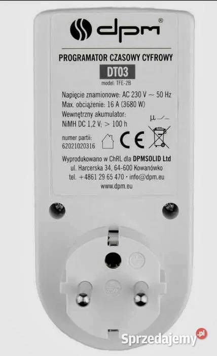 Programator czasowy DPM DT03 Pabianice sprzedam