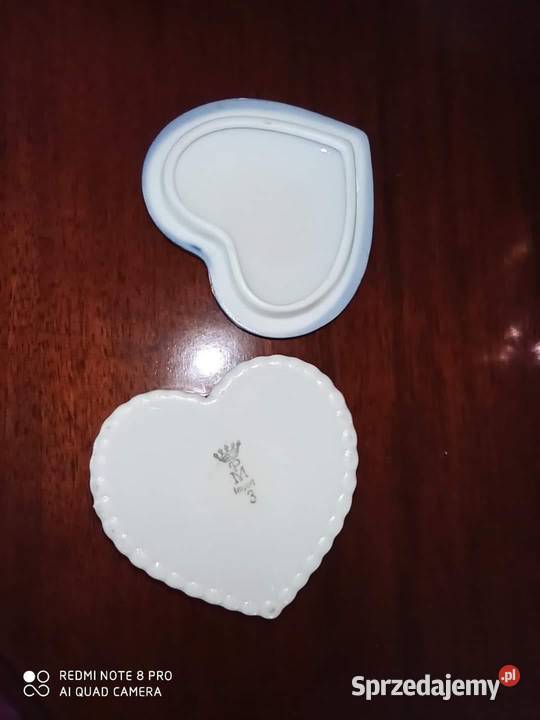 Puzderko serduszko Kobalt Porcelana i szkło