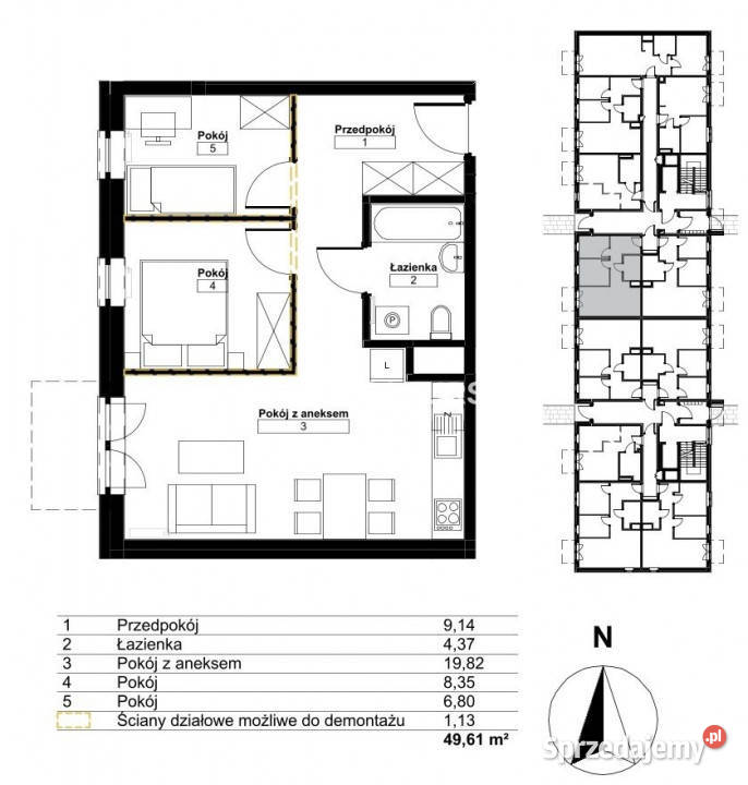 Mieszkanie 4961m2 3pok Kraków Osiedle Złocień małopolskie