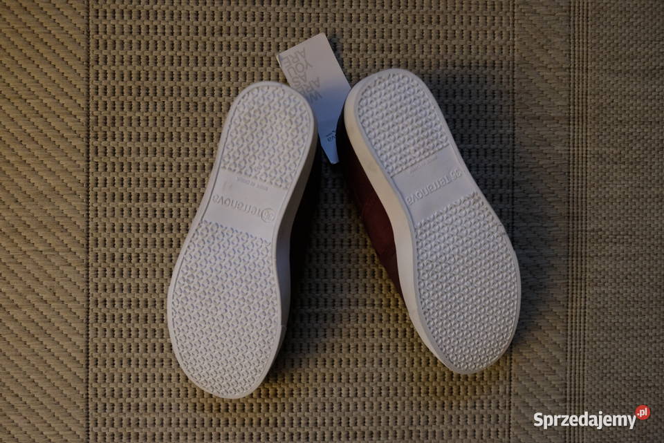 Burgundowe trampki tenisówki buty slip on Półbuty