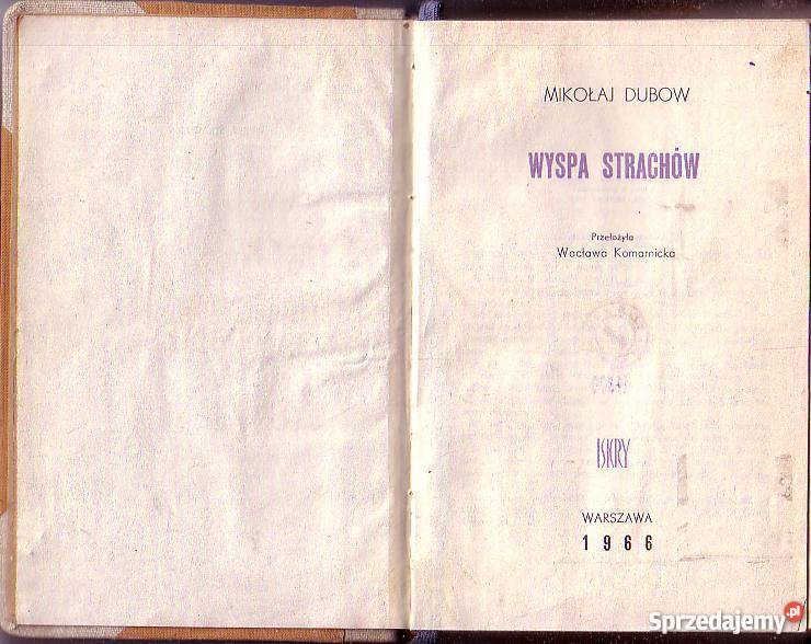 9064 WYSPA STRACHÓW MIKOŁAJ DUBOW Beletrystyka, powieści Czyrna