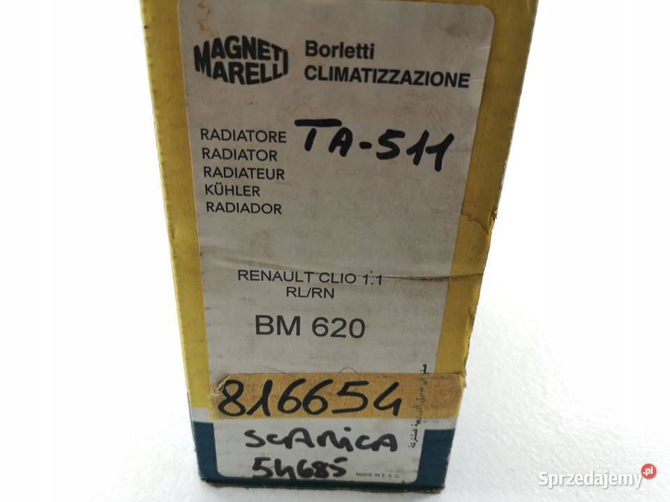 CHŁODNICA WODY MAGNETI MARELLI RENAULT CLIO I 11 lubelskie sprzedam