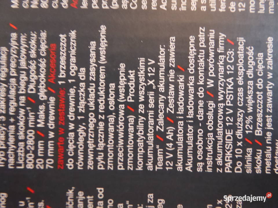 Nieużywana wyrzynarka Parkside Performance warmińsko-mazurskie Olsztyn