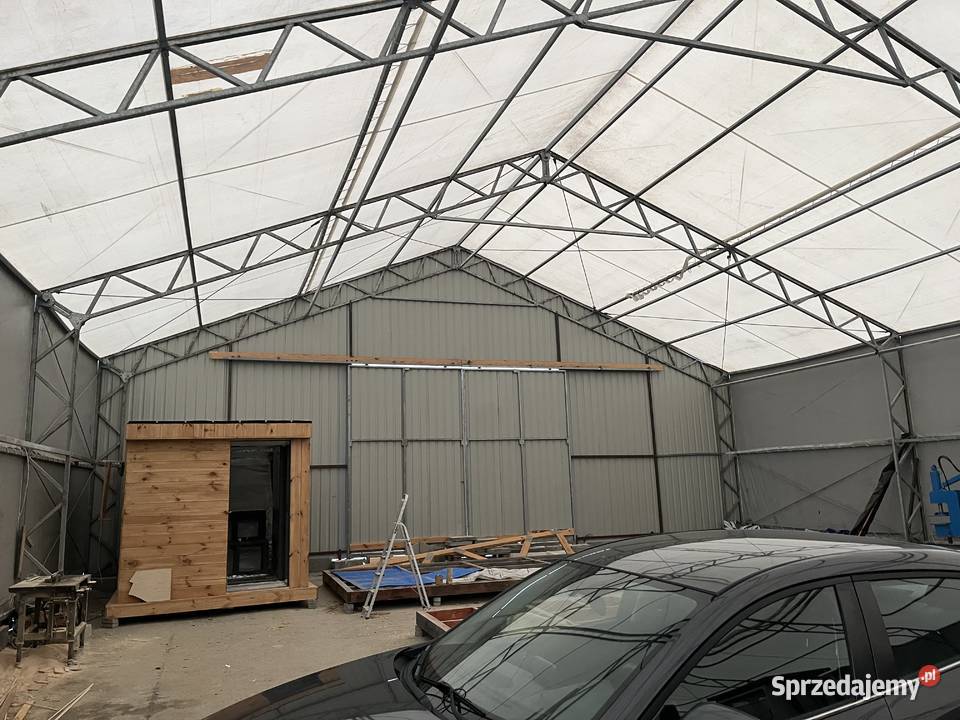 hala namiotowa używana 14x30 m wys4 stan ocynk Jasień