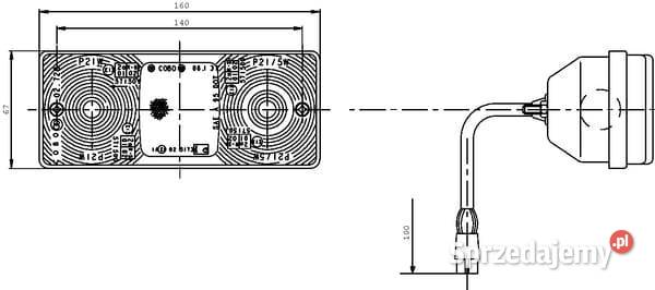 Lampa tylna zespolona 160x67mm Cobo 02752000