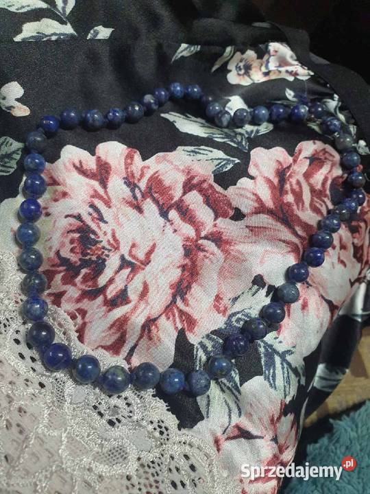 Naszyjnik Naturalne Kamienie Kamień Sodalit opolskie