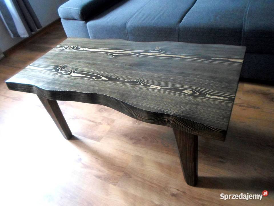 stolik kawowy drewniany ława z drewna stół loft