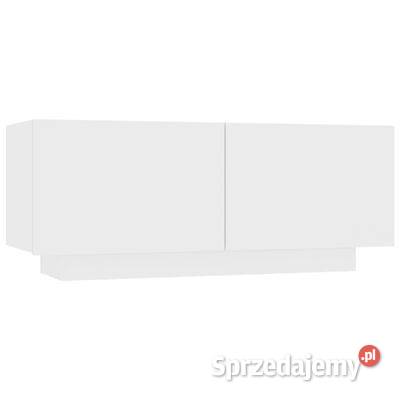 vidaXL Szafka pod TV, biała, 100x35x40 cm, materiał drewnopo