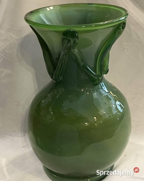 Wazon Krakowski Instytut Szkła w kolorze zieleni Porcelana i szkło