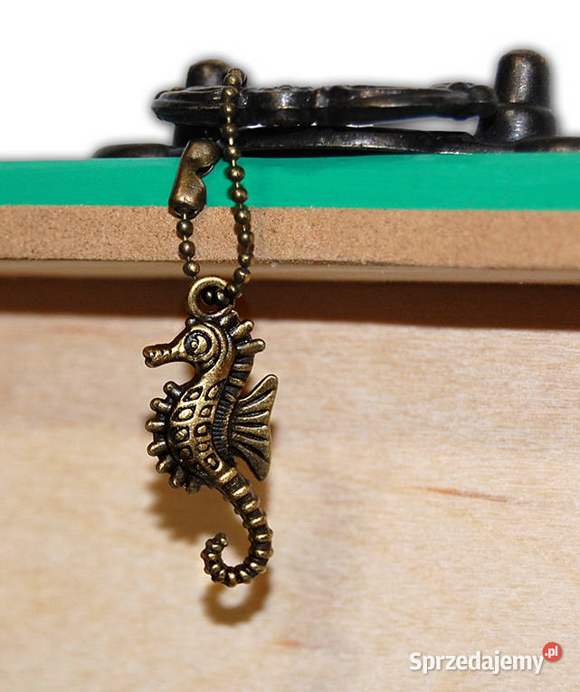 SZKATUŁKA drewniane pudełko SEA STEAMPUNK konik Wyposażenie wnętrz kujawsko-pomorskie Bydgoszcz