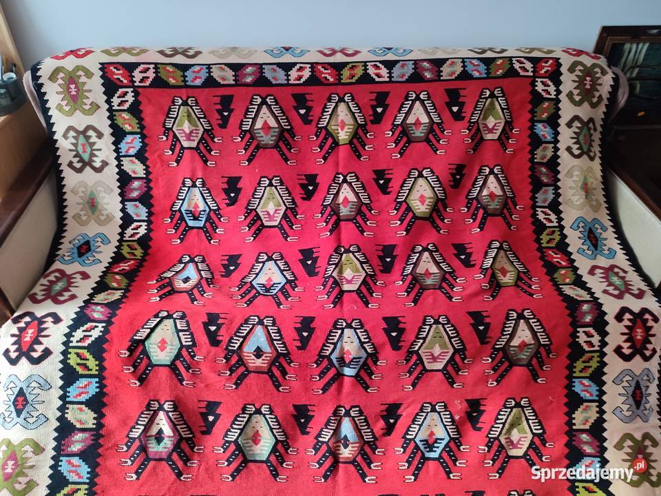 Kilim wełniany duży z zawieszkami Białystok