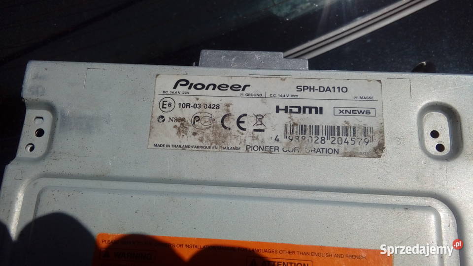 Sprzedam radio 2DIN Pioneer SPHDA110 Pioneer Radioodtwarzacze mazowieckie Piaseczno