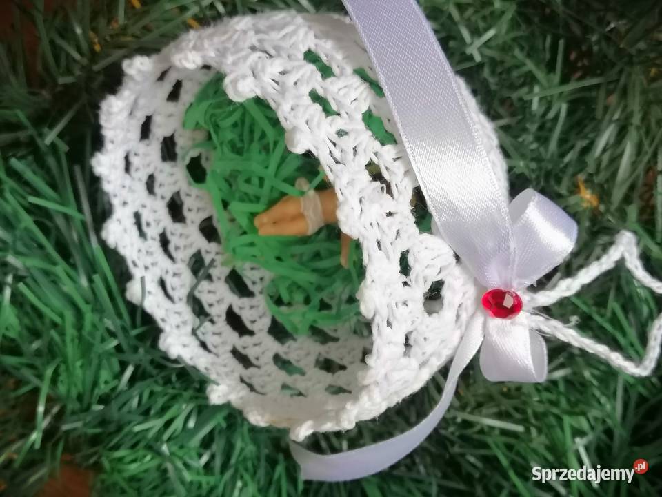 Zawieszka świąteczna szydelkowa na choinkę Boże Narodzenie Katowice