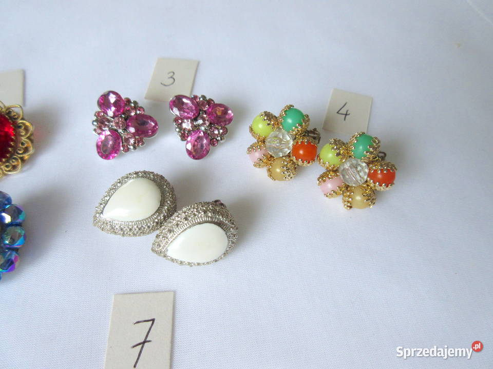 Stara biżuteria klipsy kolczyki lata 80 Straszydle sprzedam
