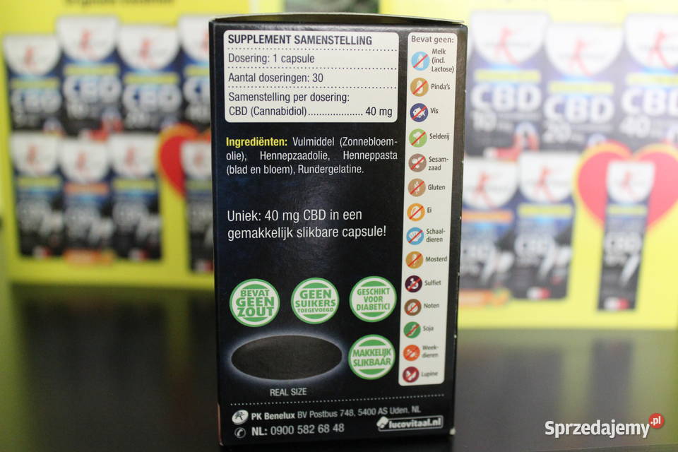 Lucovitaal Olej konopny w kapsułkach CBD 40mg Łódź sprzedam