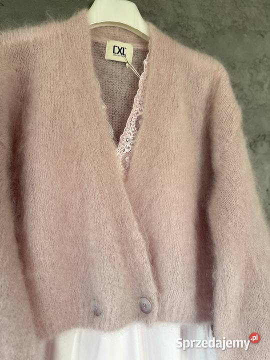 Sweter CXL z balonowym rękawem z 81kid moher Swetry i golfy