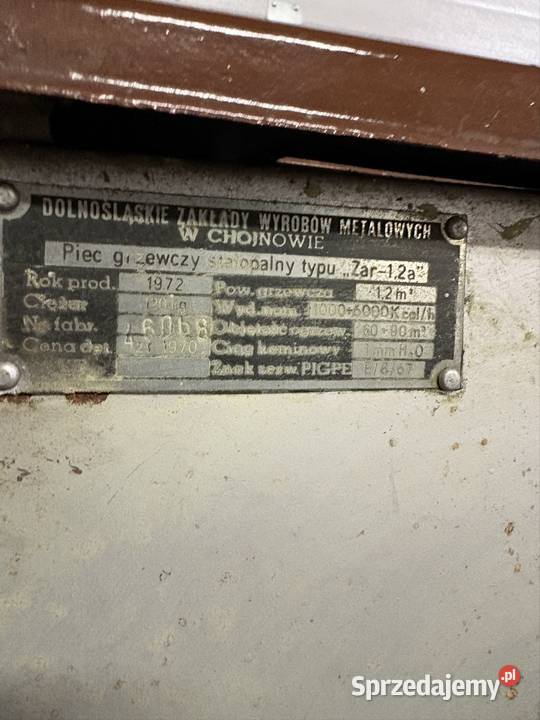 Pięć żeliwny szamotowy na węgiel Żar 12a koza śląskie