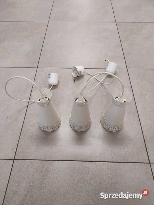 Lampy wiszace IKEA Molndal 3 sztuki białe Kraków