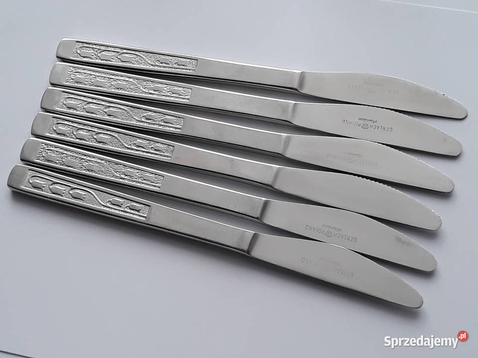 Noże obiadowe 1 KONWALIE Gerlach sztućce PRL Dom i Ogród Dąbrowa Górnicza sprzedam