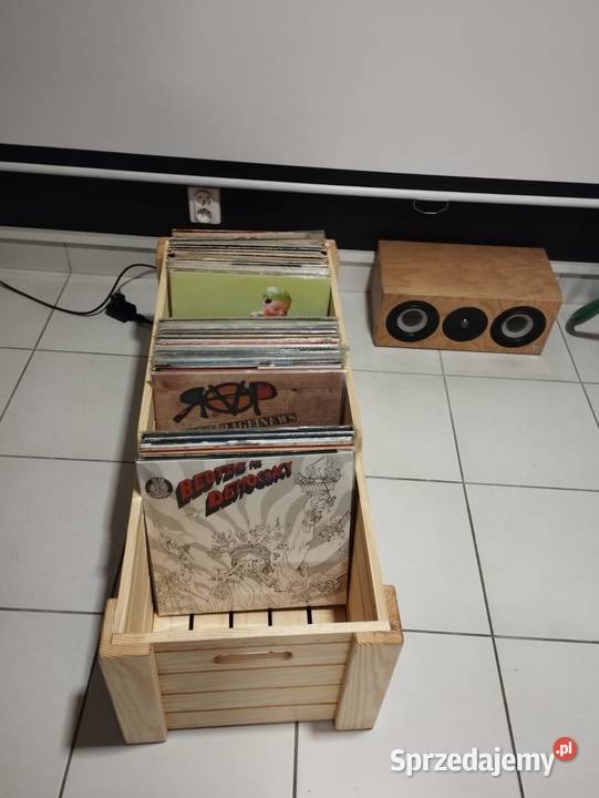 Skrzynka na winyle duża 170 płyt potrójna z Pozostałe