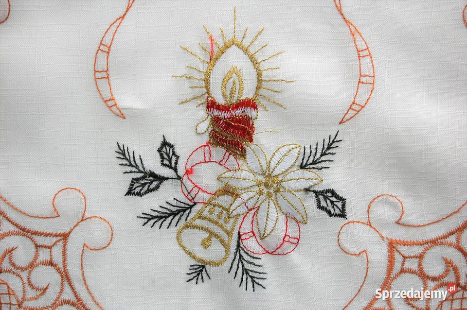 Świąteczna serwetka haftowana Boże Narodzenie Lublin