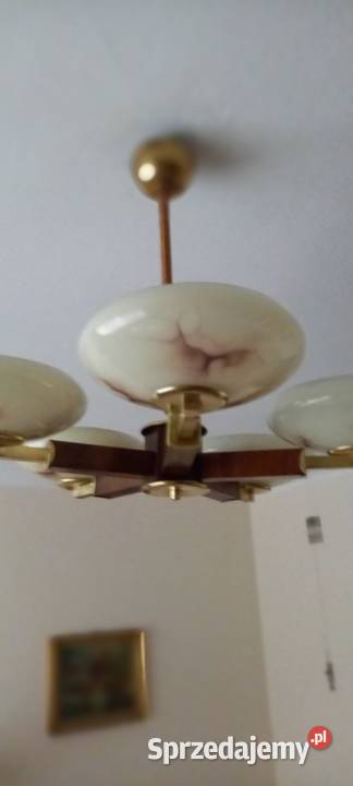 Pięcioramienny żyrandol w stylu Art Deco Skierniewice