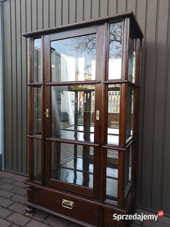 Witryna Serwantka Dębowa Unikat Politura Stara wielkopolskie