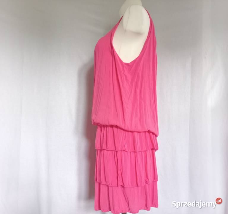 Sukienka różowa Bez Rękawów r 3840 Elegancka Białystok