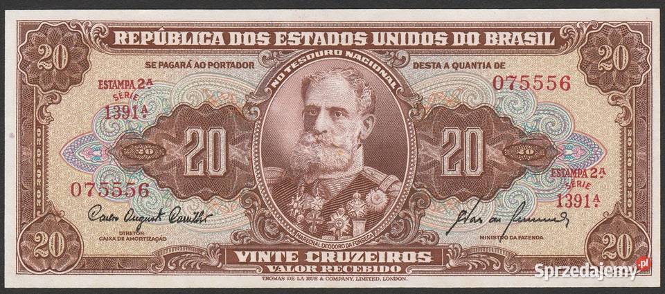Brazylia 20 cruzeiros 1962 da Fonseca stan Łódź