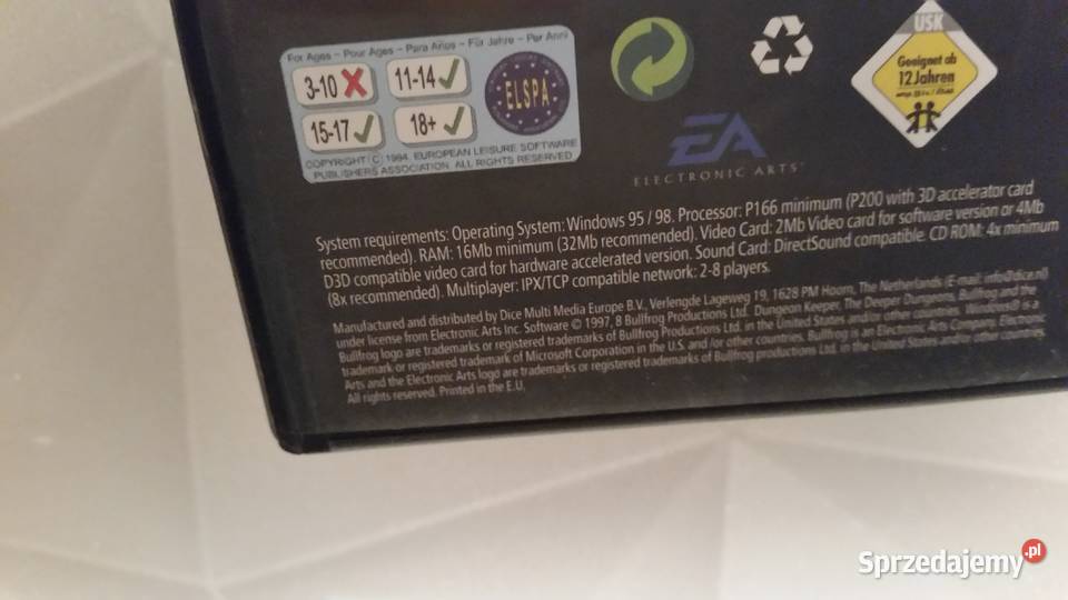 Gra pc cdrom dungeon KEEPER Gold 1997 strategiczne Puławy