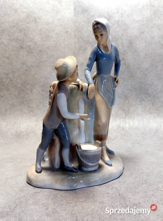 LLADRO seria Zaphir 575 Dzieci fontannie duża Grabówka