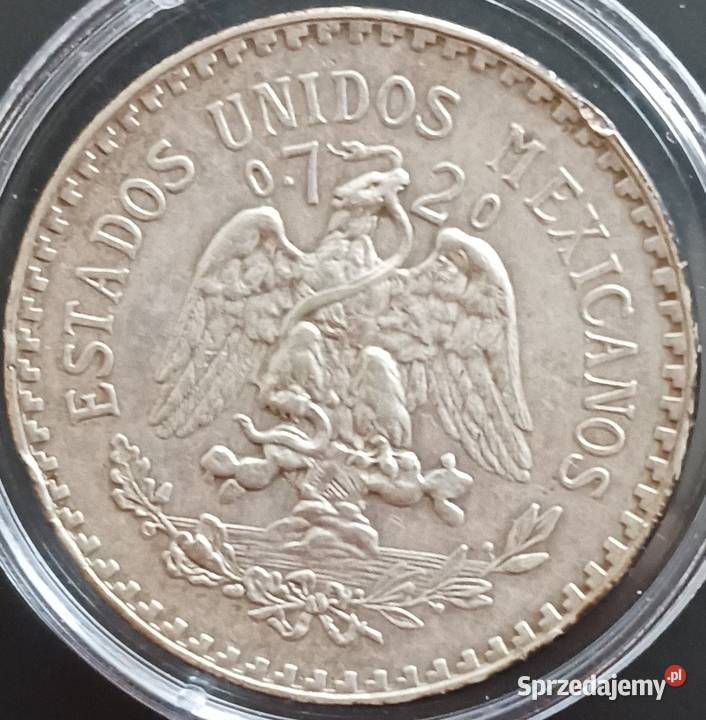 1 Peso Meksyk 1938 r Srebro oryginał piękne