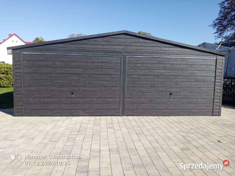 Garaż blaszany 7x5 GRAFIT DREWNOPODOBNY