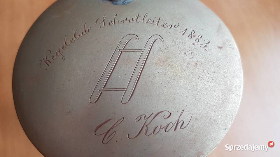 Stary szklany XIX w Kufel Antyki, Sztuka, Kolekcje Myszków sprzedam