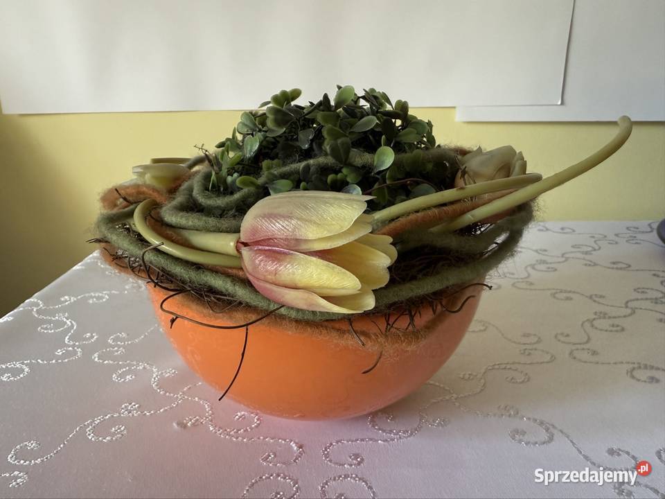 Donica Stroik Kompozycja Domowa Wiosenna Kompozycje kwiatowe Czerwionka-Leszczyny