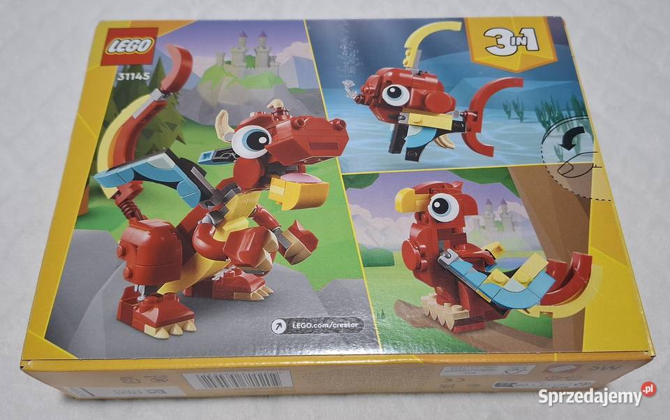 Lego Creator 31145 3w1 Czerwony smok papuga ryba Czeladź