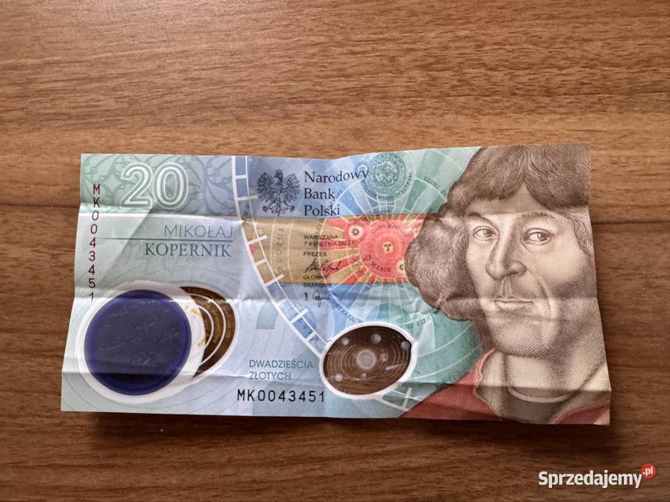 Banknot Mikołaj Kopernik 20 używany Skarżysko-Kamienna