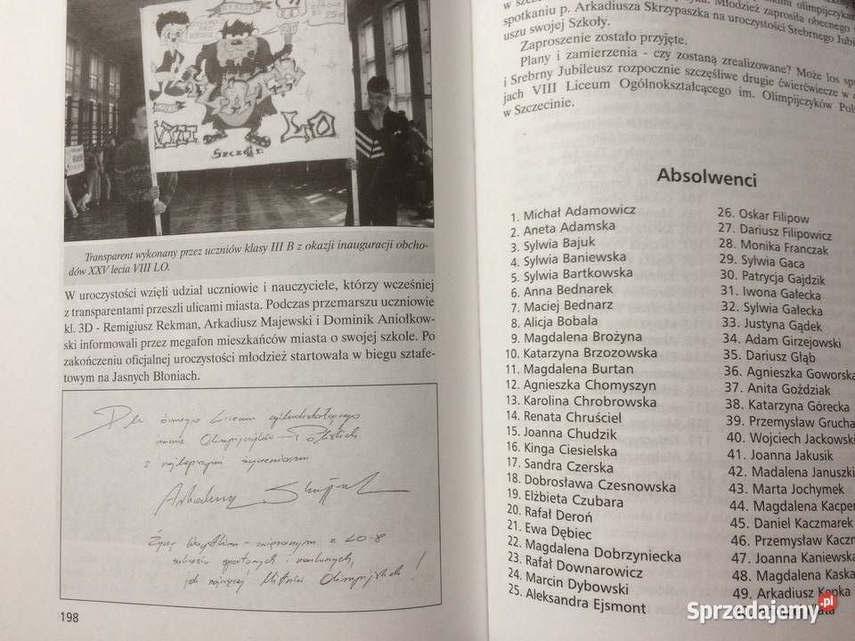 883 25 lecie VIII Liceum Ogólnokształcącego zachodniopomorskie sprzedam