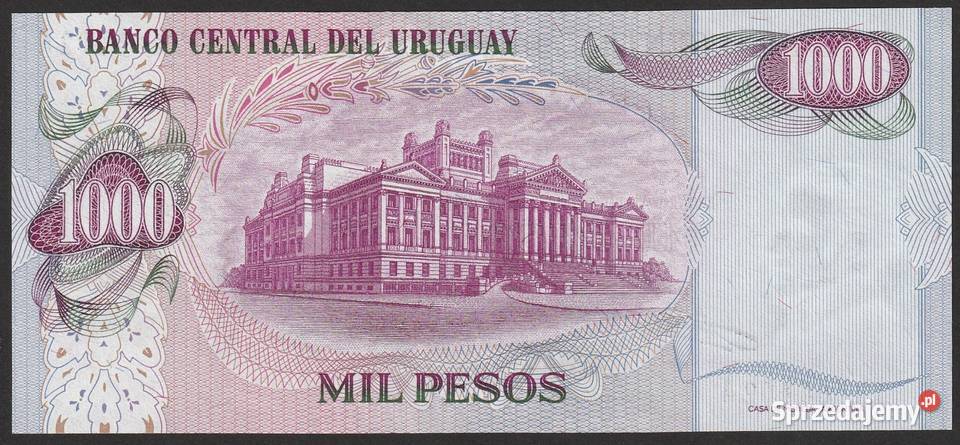 URUGWAJ 1000 PESOS 1974 STAN BANKOWY UNC łódzkie Łódź