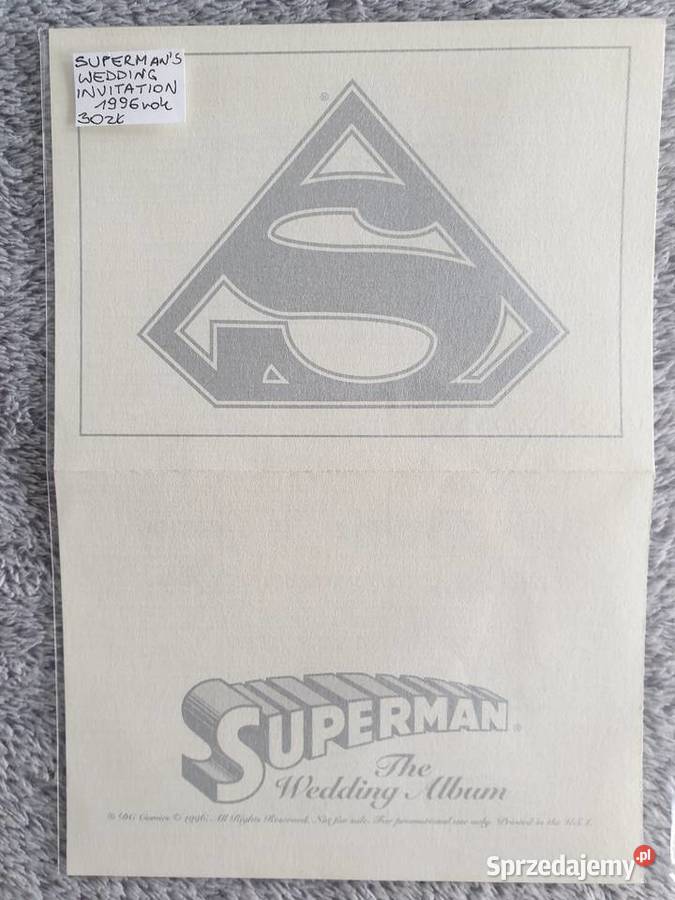 Supermans Wedding Invitation 1996 Gdynia