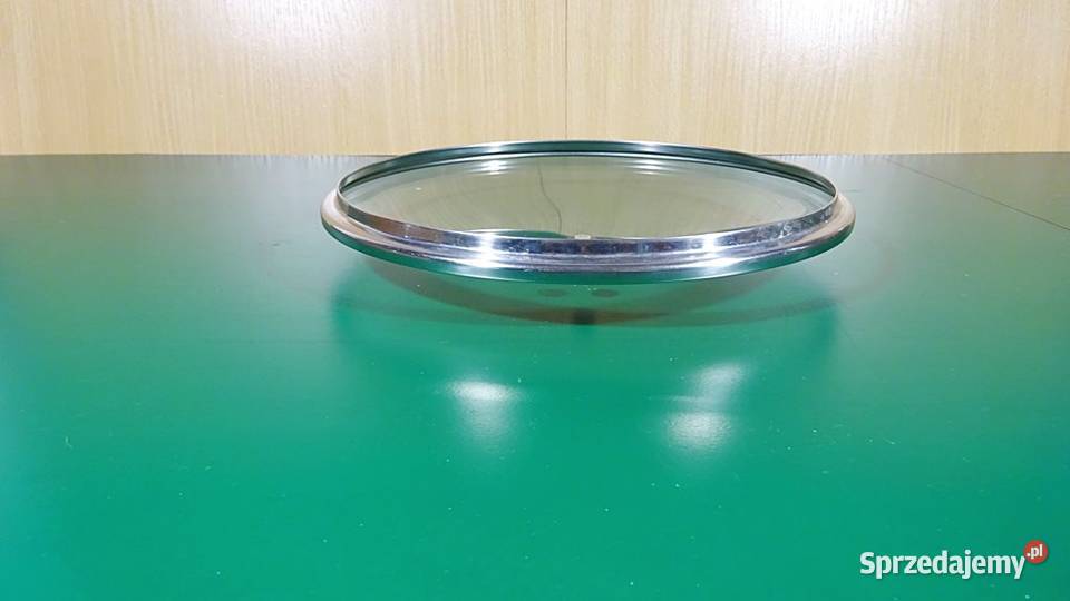 POKRYWKA SZKLANA duża z metalowym pierścieniem Garnki i szybkowary śląskie Chorzów