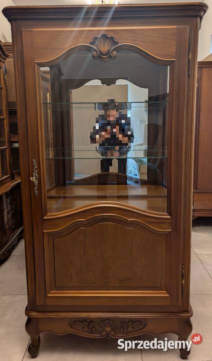 Piękna witrynaserwantka ludwikowska orzechsklep śląskie Dąbrowa Górnicza sprzedam